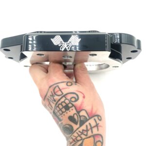 77 Cycles 86-06 5 Speed Billet Transmission Trap Door - Powdercoated Gloss Black