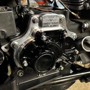 77 Cycles 17-23 M8 6 Speed Billet 6061 Transmission Trap Door - Raw Machined Aluminum